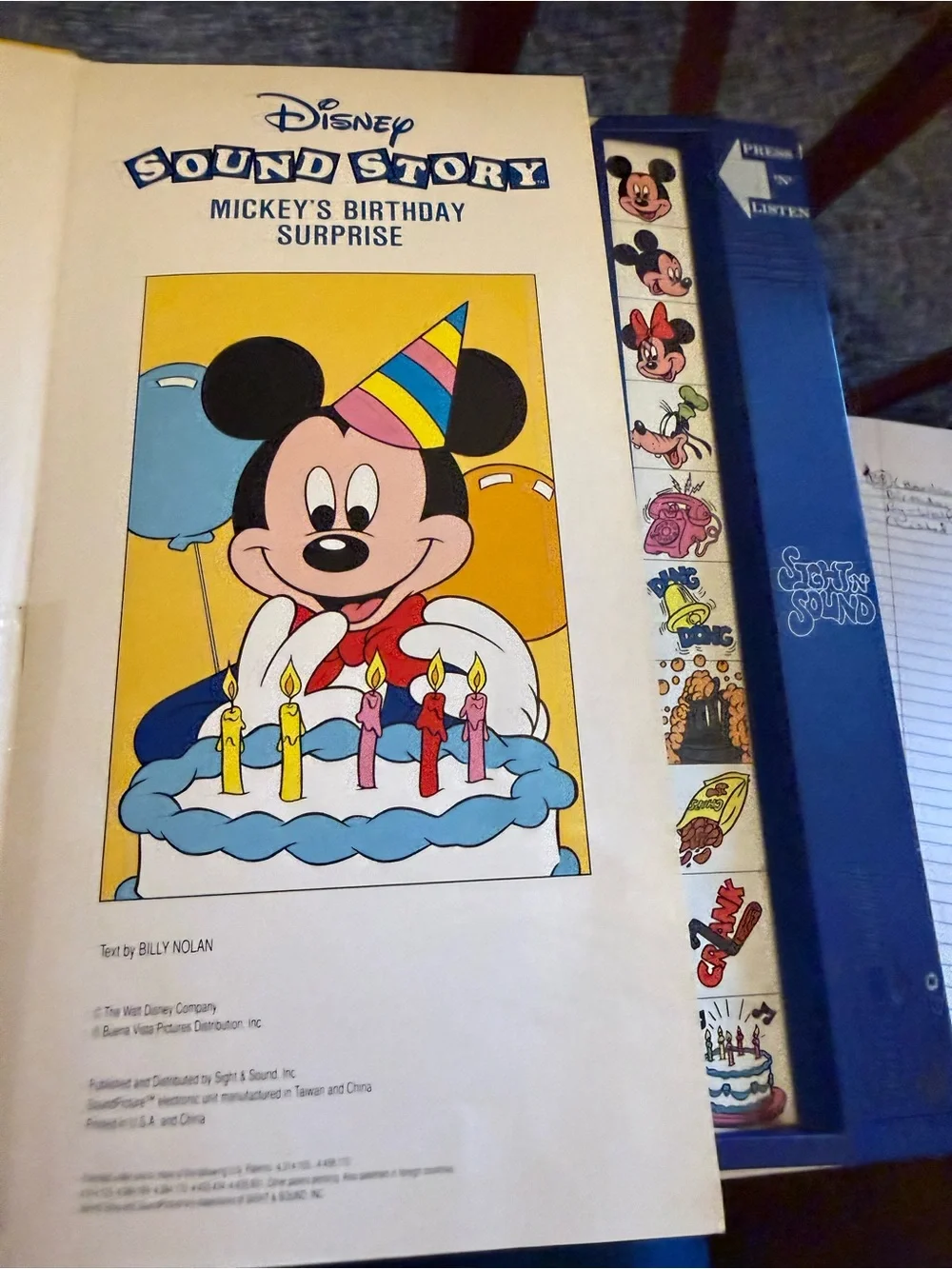 Vintage Children’s Hardcover Disney Mickey Birthday Sound Storybook